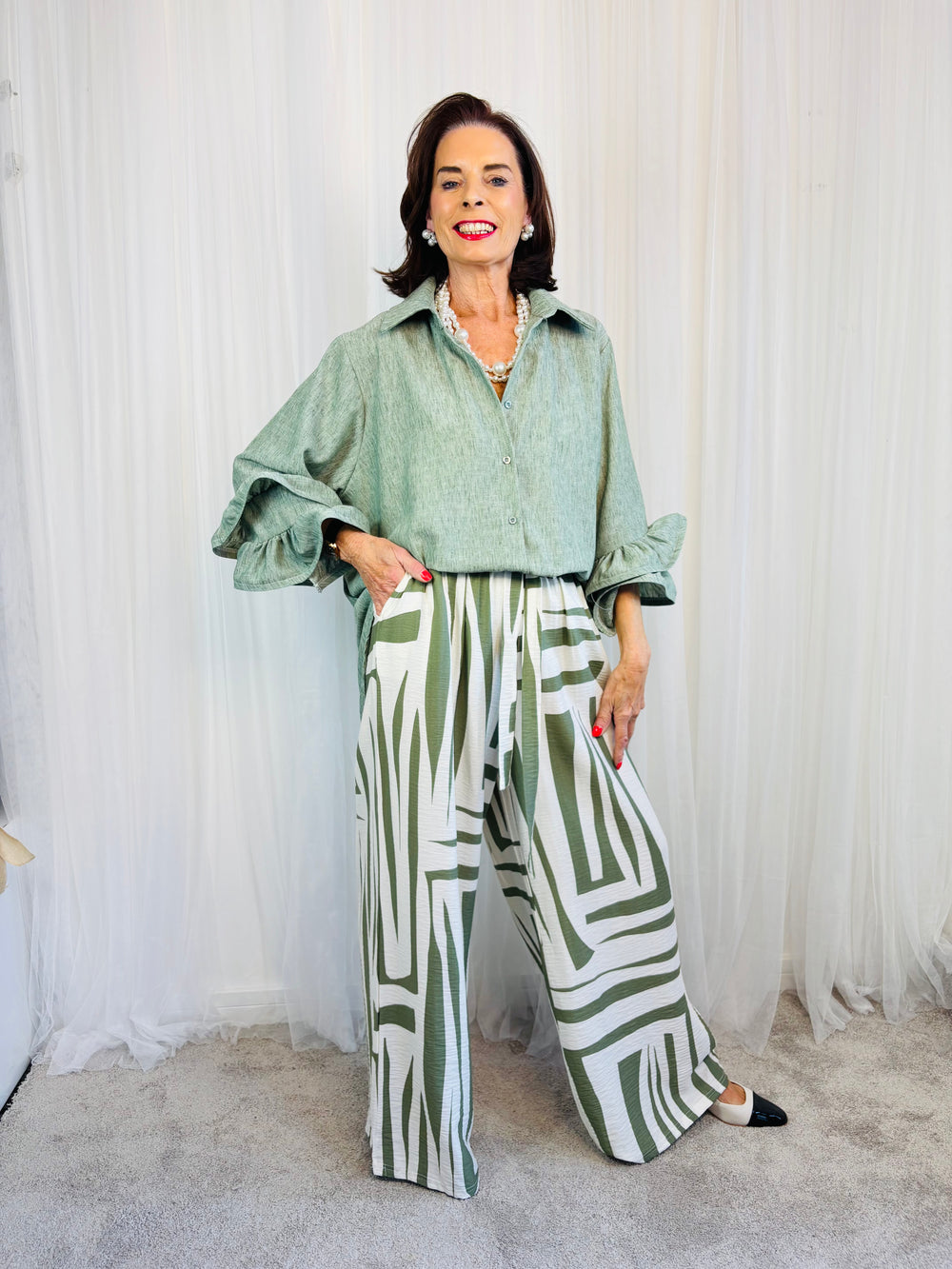 Portofino  Shirt in Sage