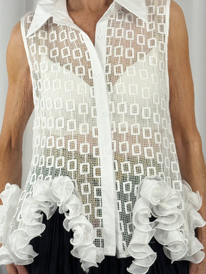 Bellagio Shirt top in white - Bond Street Store