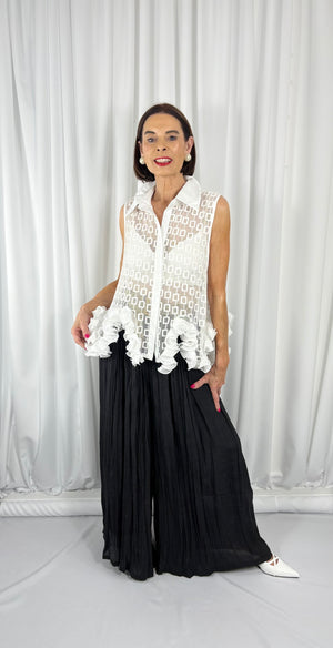 Bellagio Shirt top in white - Bond Street Store