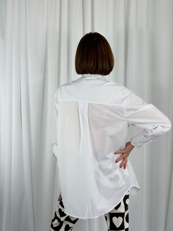 Anais Quirky Collar Shirt in White - Bond Street Store