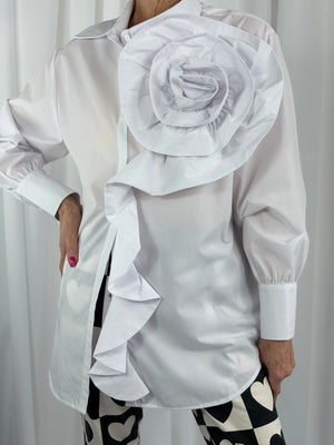 Anais Quirky Collar Shirt in White - Bond Street Store