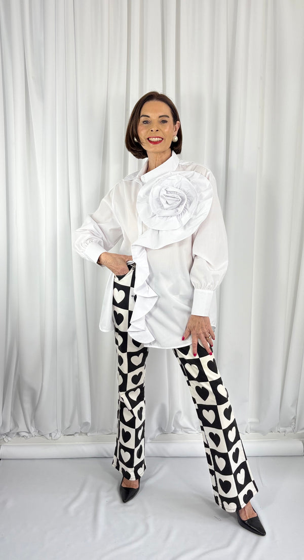 Anais Quirky Collar Shirt in White - Bond Street Store