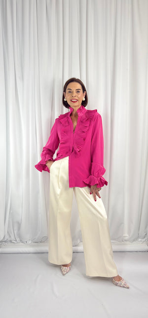 Sylvia shirt in cerise pink