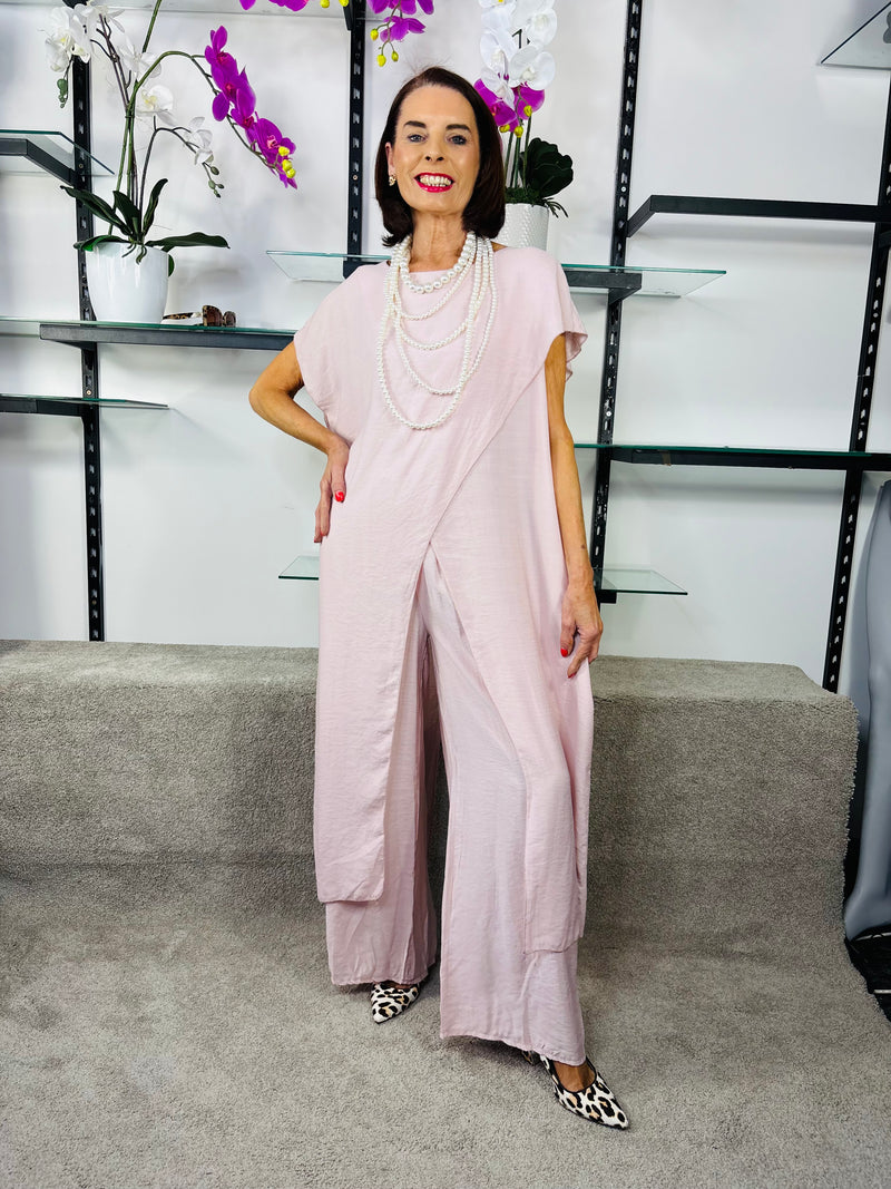 Tunica Co-ord Suit in Blush