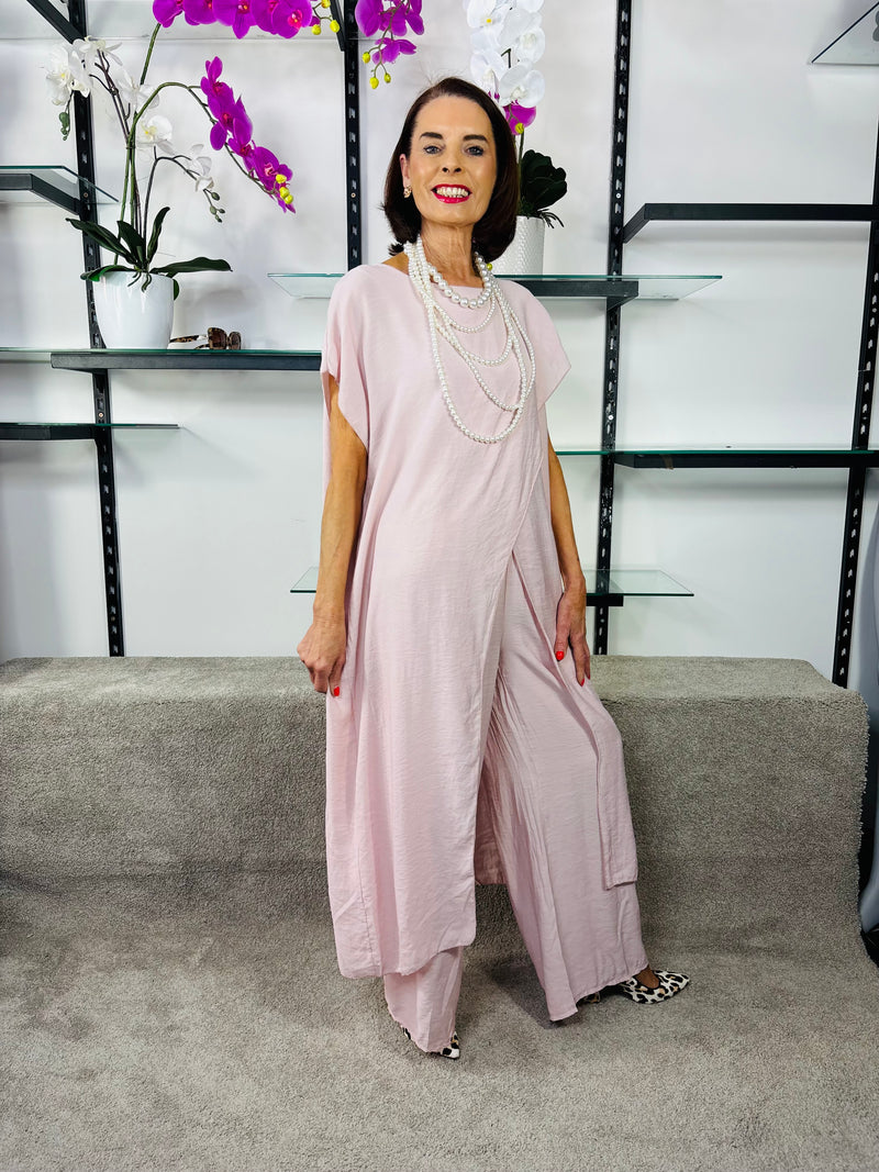 Tunica Co-ord Suit in Blush