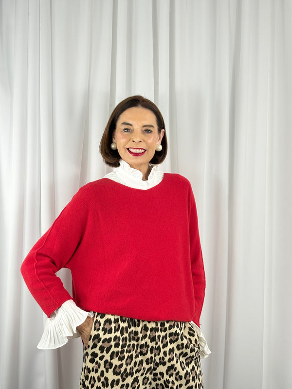 Matilda fine knitwear in red - Bond Street Store