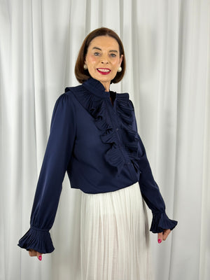 Sylvia shirt in navy - Bond Street Store