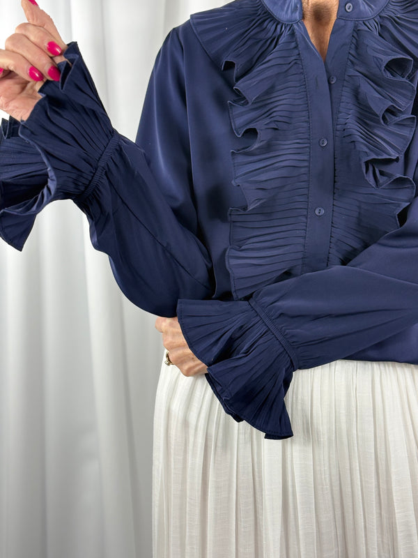 Sylvia shirt in navy - Bond Street Store