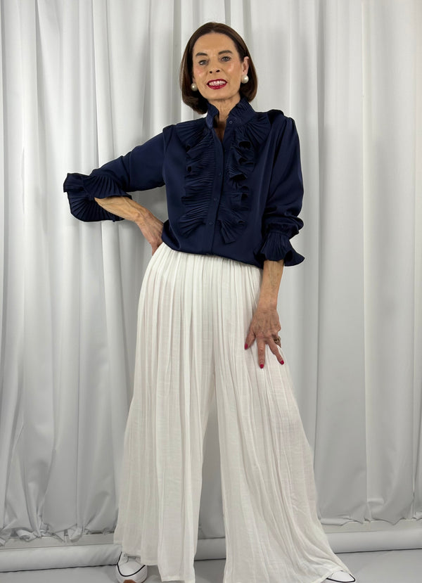 Sylvia shirt in navy - Bond Street Store