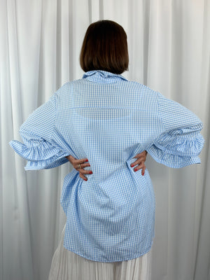 Portofino gingham Shirt in baby blue PRE/ ORDER DELEVERY MARCH 9TH - Bond Street Store