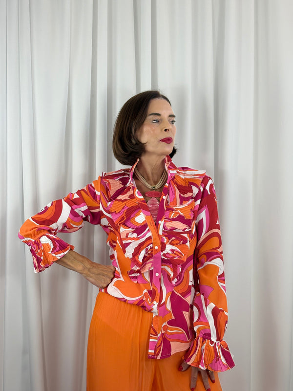 Sylvia shirt in orange - Bond Street Store