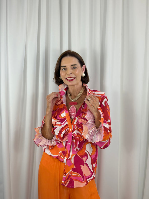 Sylvia shirt in orange - Bond Street Store