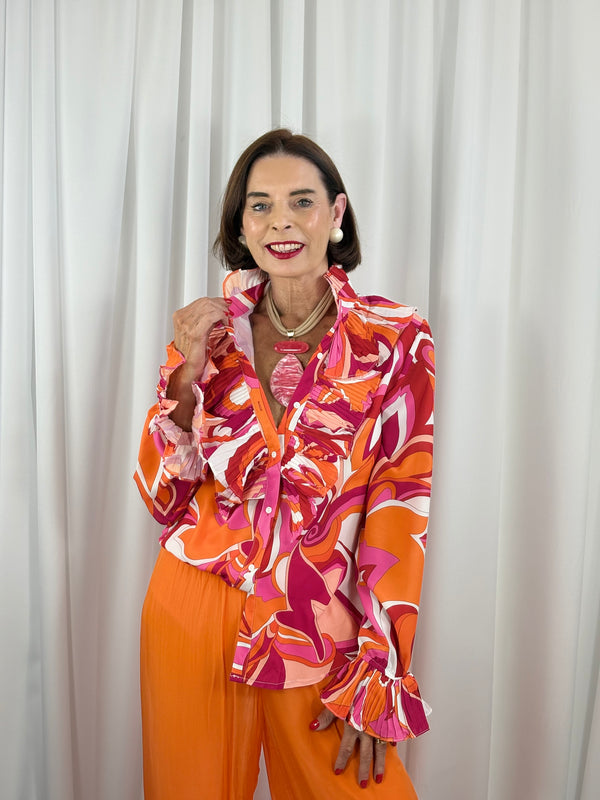 Sylvia shirt in orange - Bond Street Store