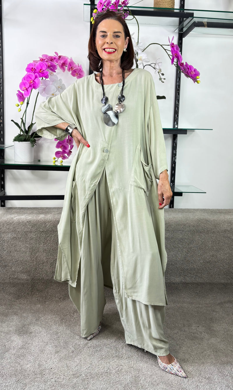 Jude Co-ord suit in Sage