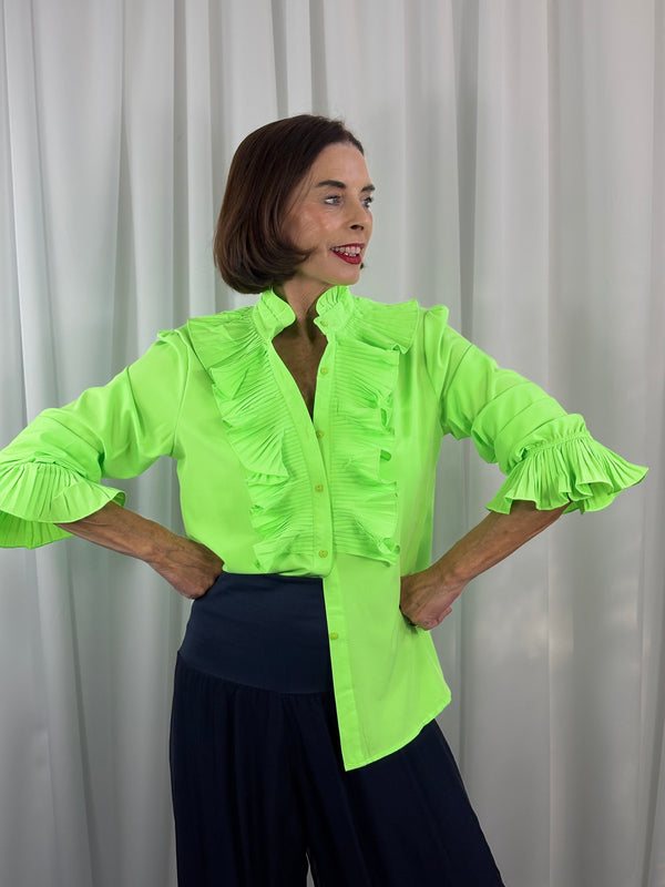 Sylvia shirt in lime - Bond Street Store
