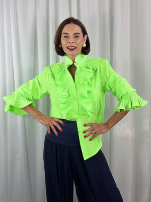 Sylvia shirt in lime - Bond Street Store