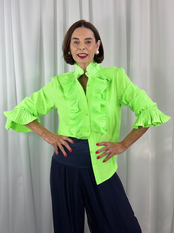 Sylvia shirt in lime - Bond Street Store