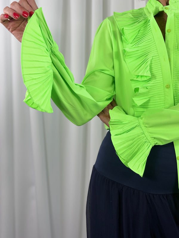 Sylvia shirt in lime - Bond Street Store