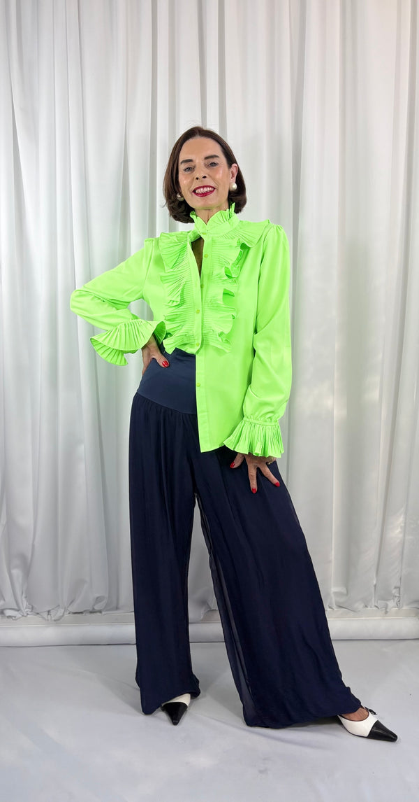 Sylvia shirt in lime - Bond Street Store