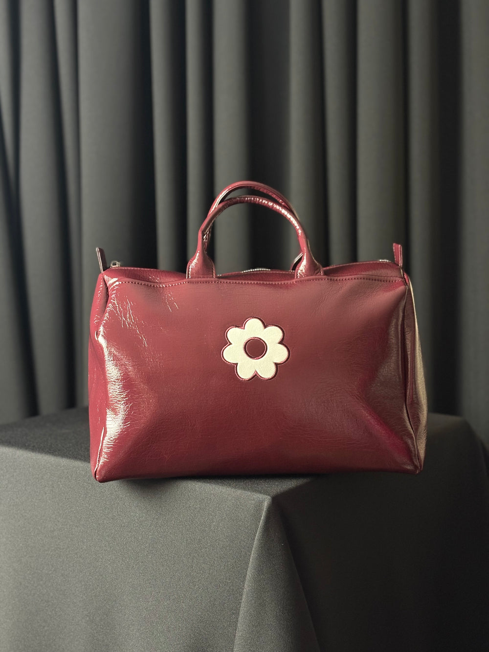 Sylvia PU bag in burgundy