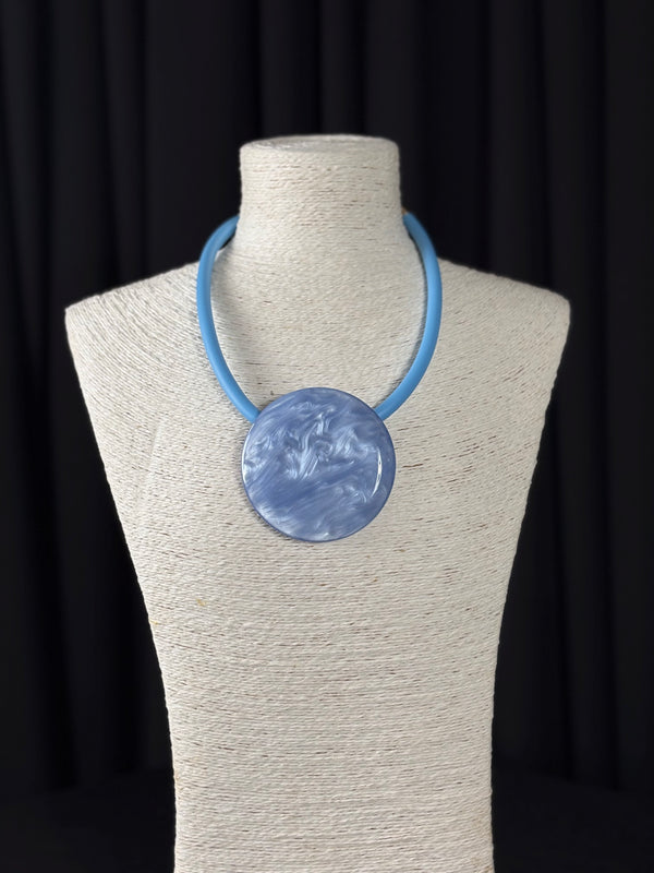 Maybel Necklace in baby blue