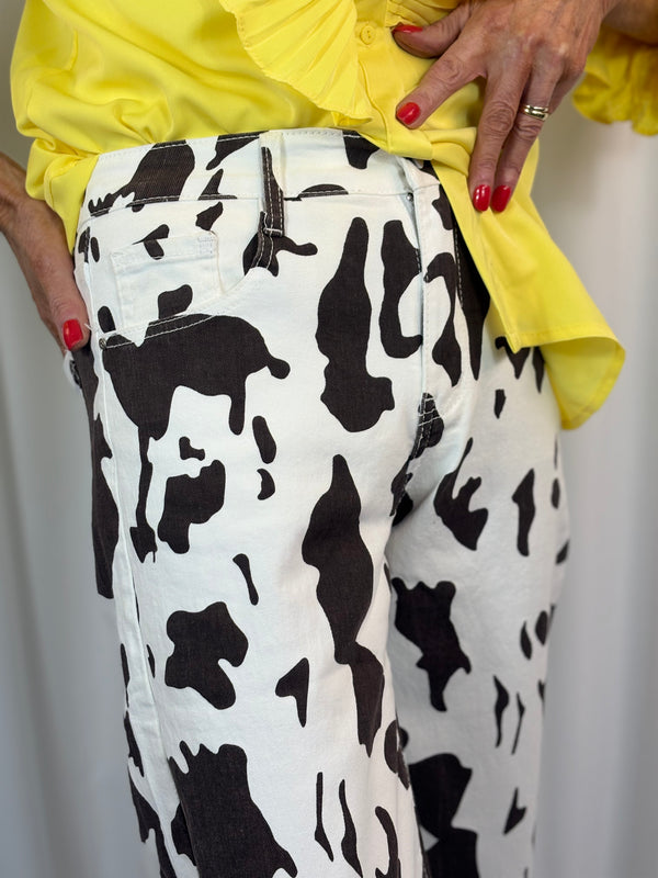 Sudoku Denim jeans in Cow print - Bond Street Store