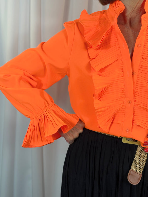 Sylvia shirt in vibrant orange - Bond Street Store