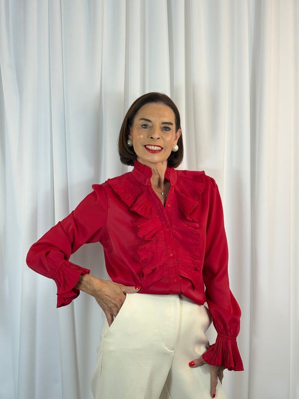 Sylvia shirt in red - Bond Street Store
