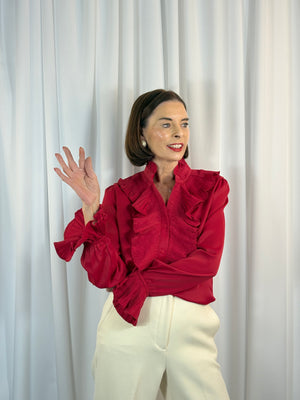 Sylvia shirt in red - Bond Street Store