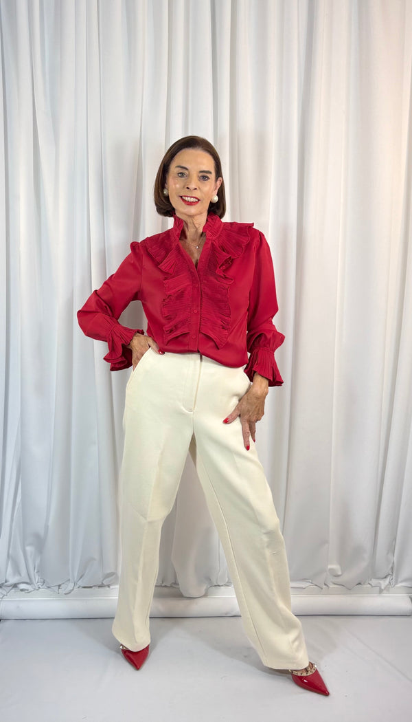 Sylvia shirt in red - Bond Street Store