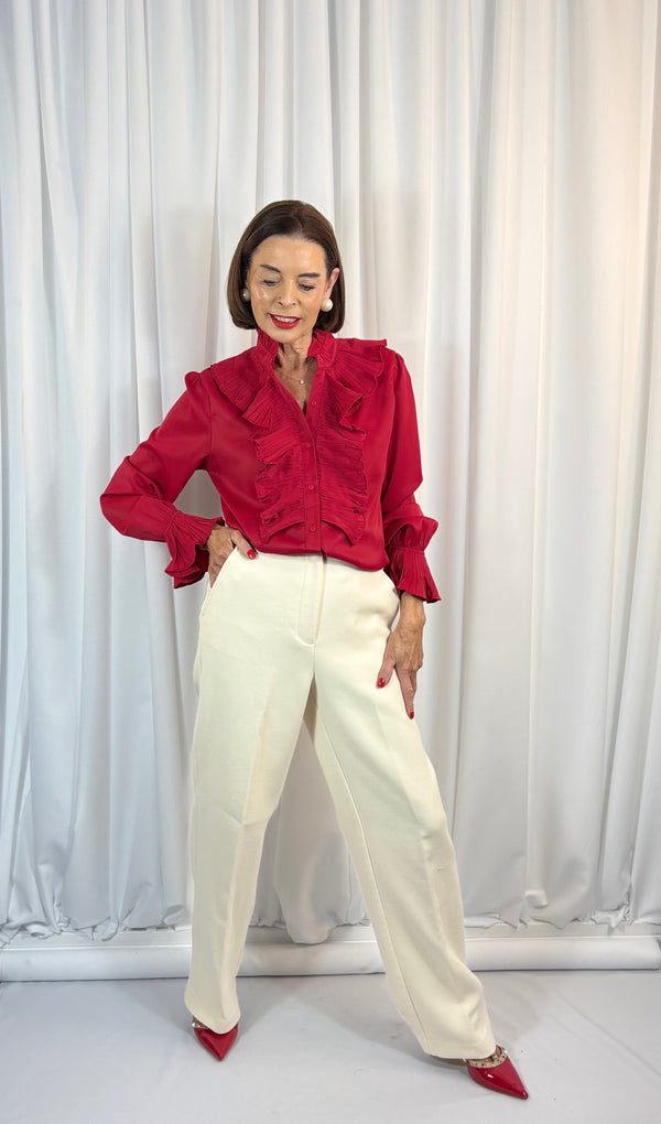 Sylvia shirt in red - Bond Street Store