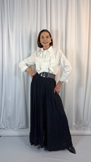 Jamara Ruffle shirt in white - Bond Street Store