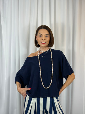 Saliyan knitwear in navy - Bond Street Store