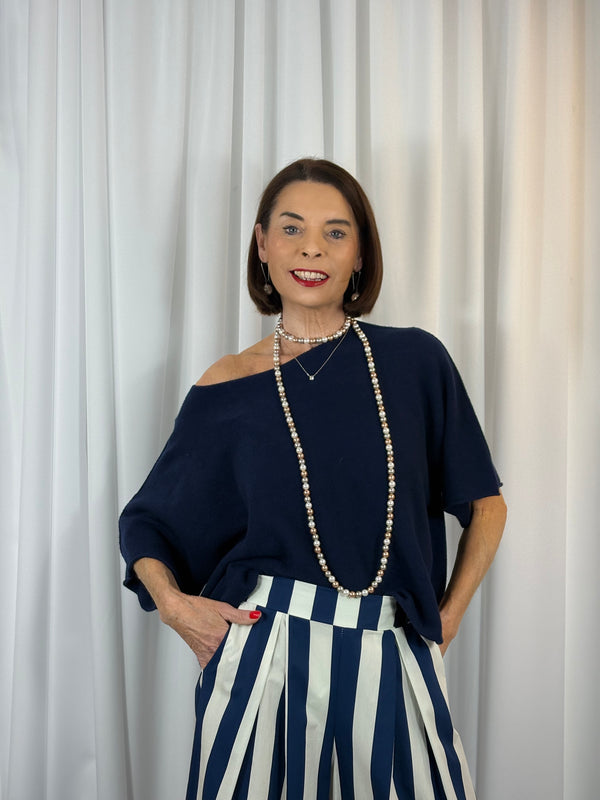Saliyan knitwear in navy - Bond Street Store