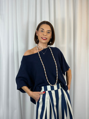 Saliyan knitwear in navy - Bond Street Store