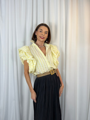 Stephanie shirt in soft lemon