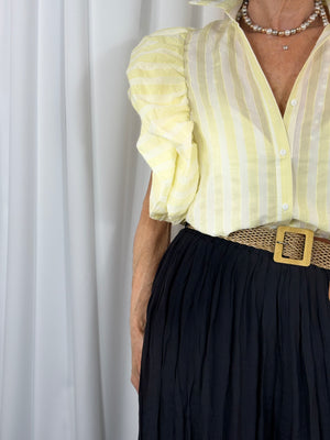 Stephanie shirt in soft lemon