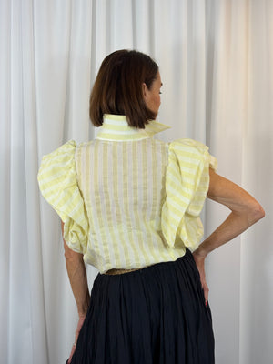 Stephanie shirt in soft lemon