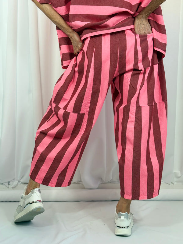 Alexandra suit in raspberry and pink