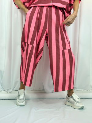 Alexandra suit in raspberry and pink