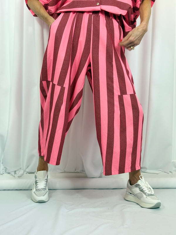 Alexandra suit in raspberry and pink