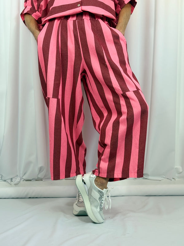 Alexandra suit in raspberry and pink