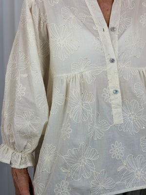 Matilda Waterfall top in cream