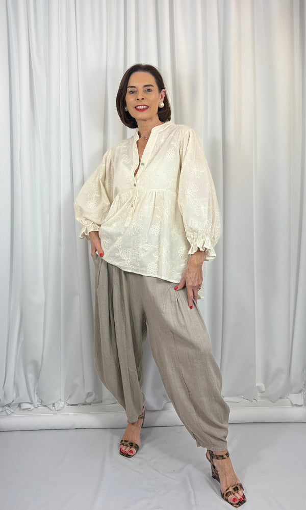 Matilda Waterfall top in cream