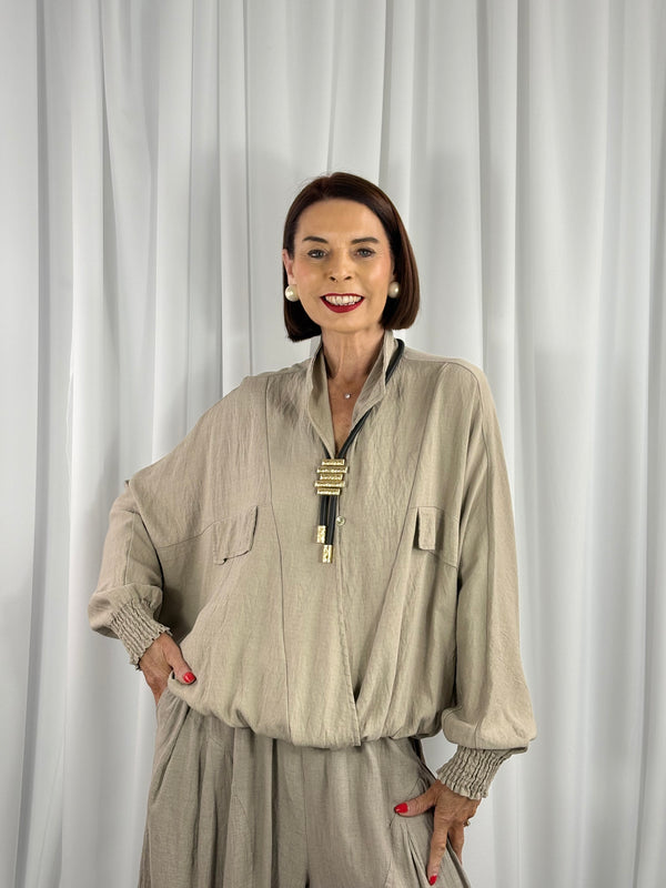 oporto top in mocha - Bond Street Store