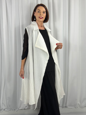 Chicago waterfall jacket in white