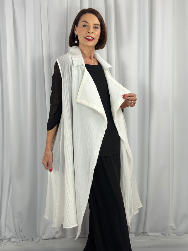 Chicago waterfall jacket in white