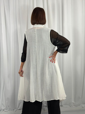 Chicago waterfall jacket in white