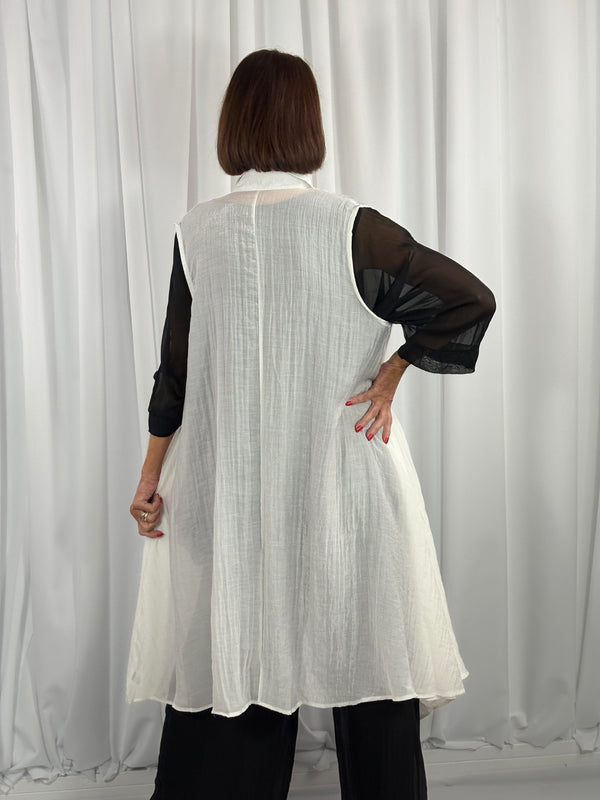 Chicago waterfall jacket in white