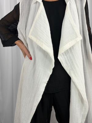 Chicago waterfall jacket in white